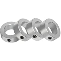 Los mejores  - Aobbmok Juego de collares de eje de tornillo de acero sólido chapado en zinc de 0-63 cm.